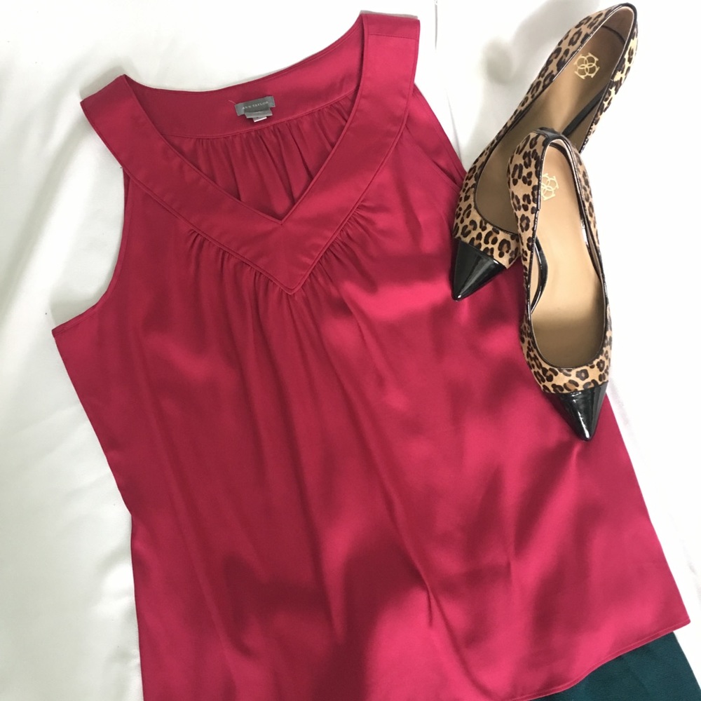 Ann Taylor | Fuschia Pink Silky Tank